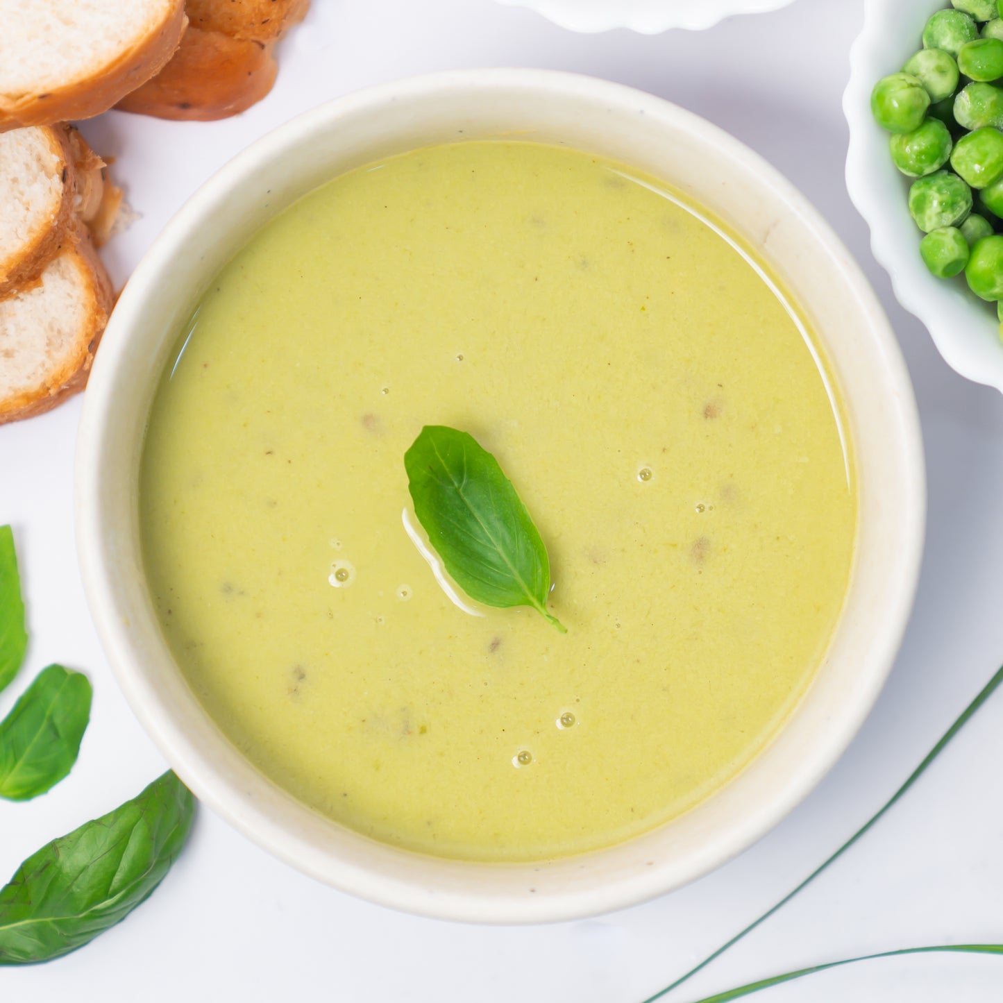 Green Peas & Mint Protein Soup