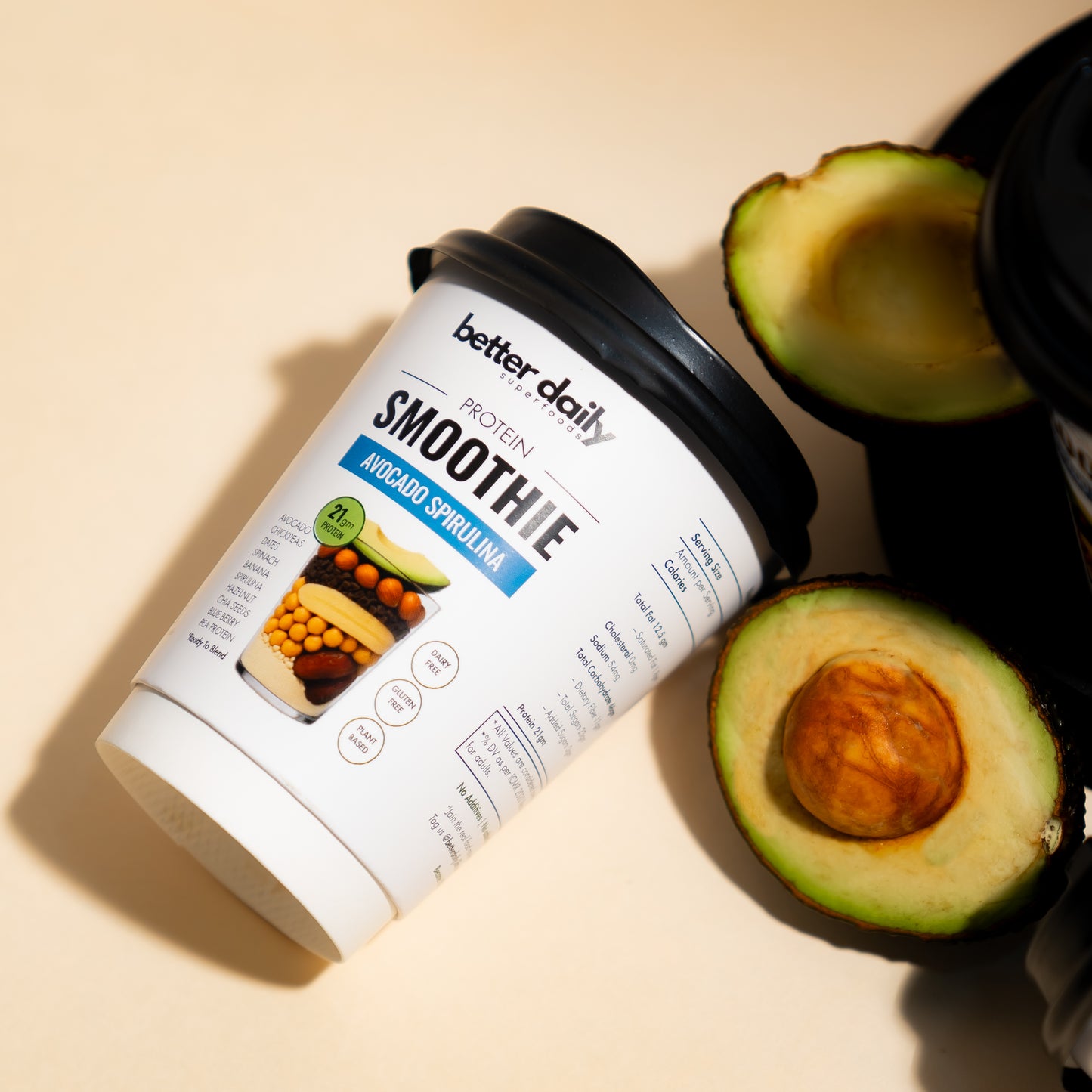 Avocado Spirulina Protein Smoothie