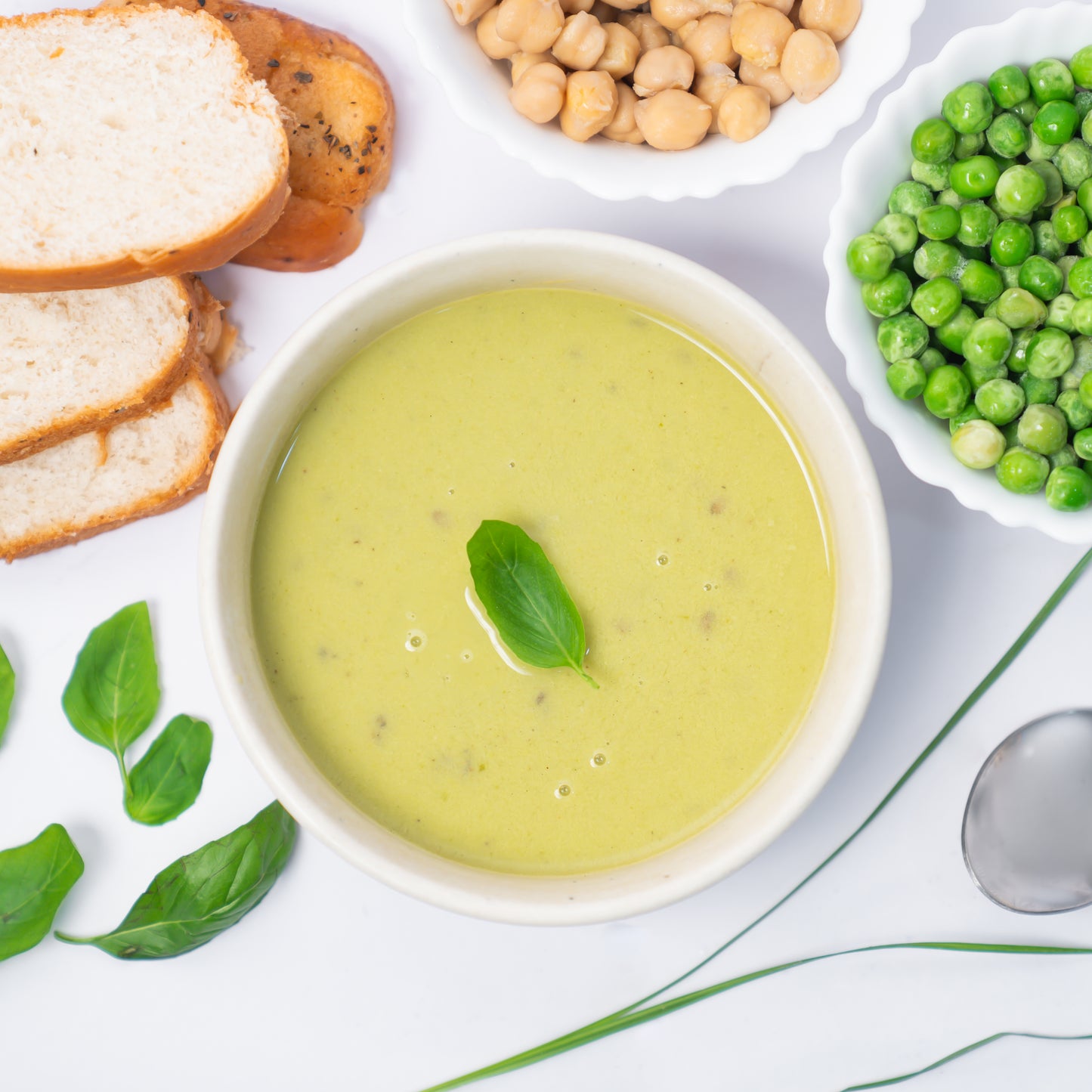 Green Peas & Mint Protein Soup
