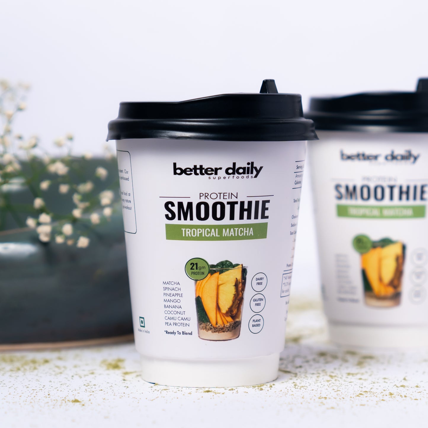 Tropical Matcha Protein Smoothie