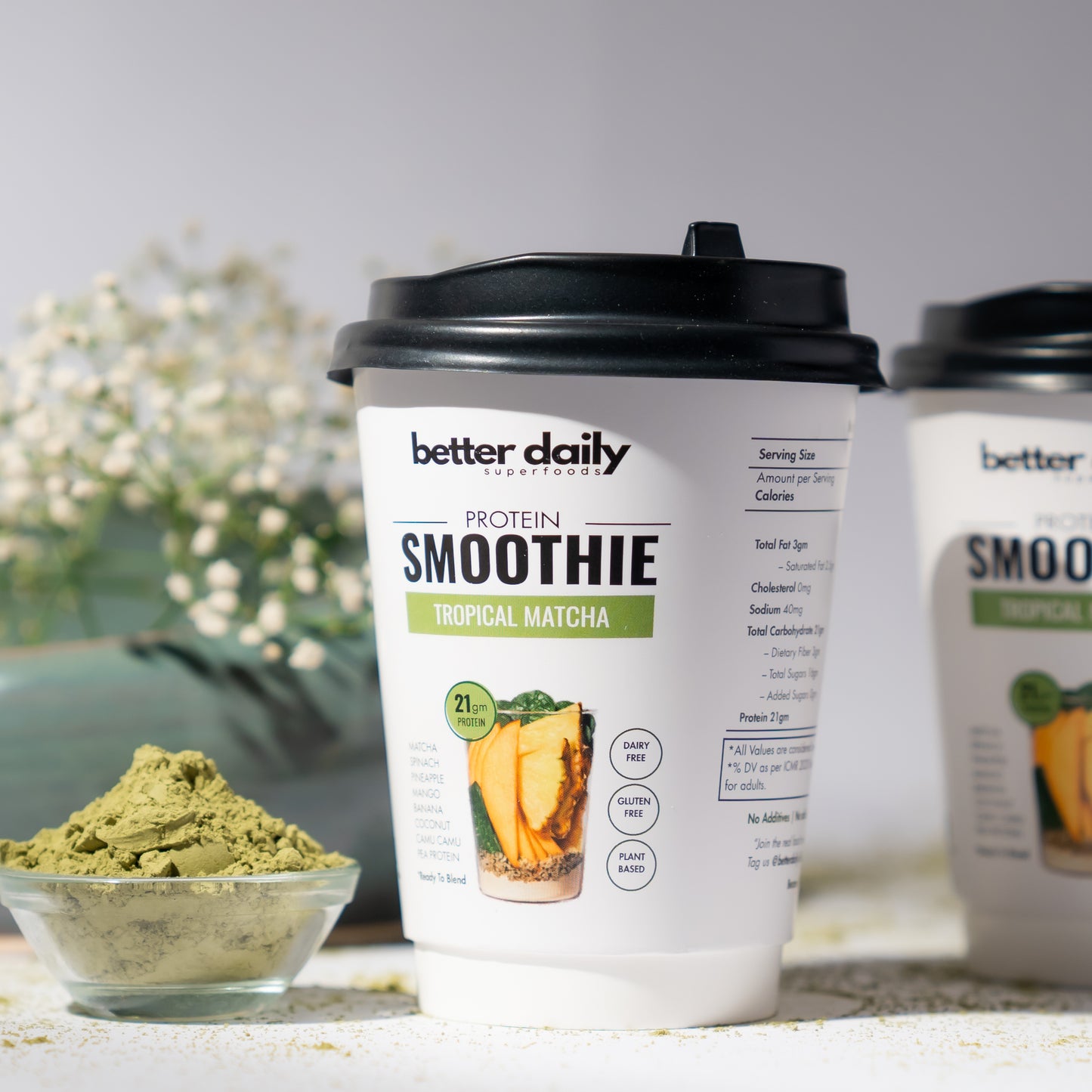 Tropical Matcha Protein Smoothie