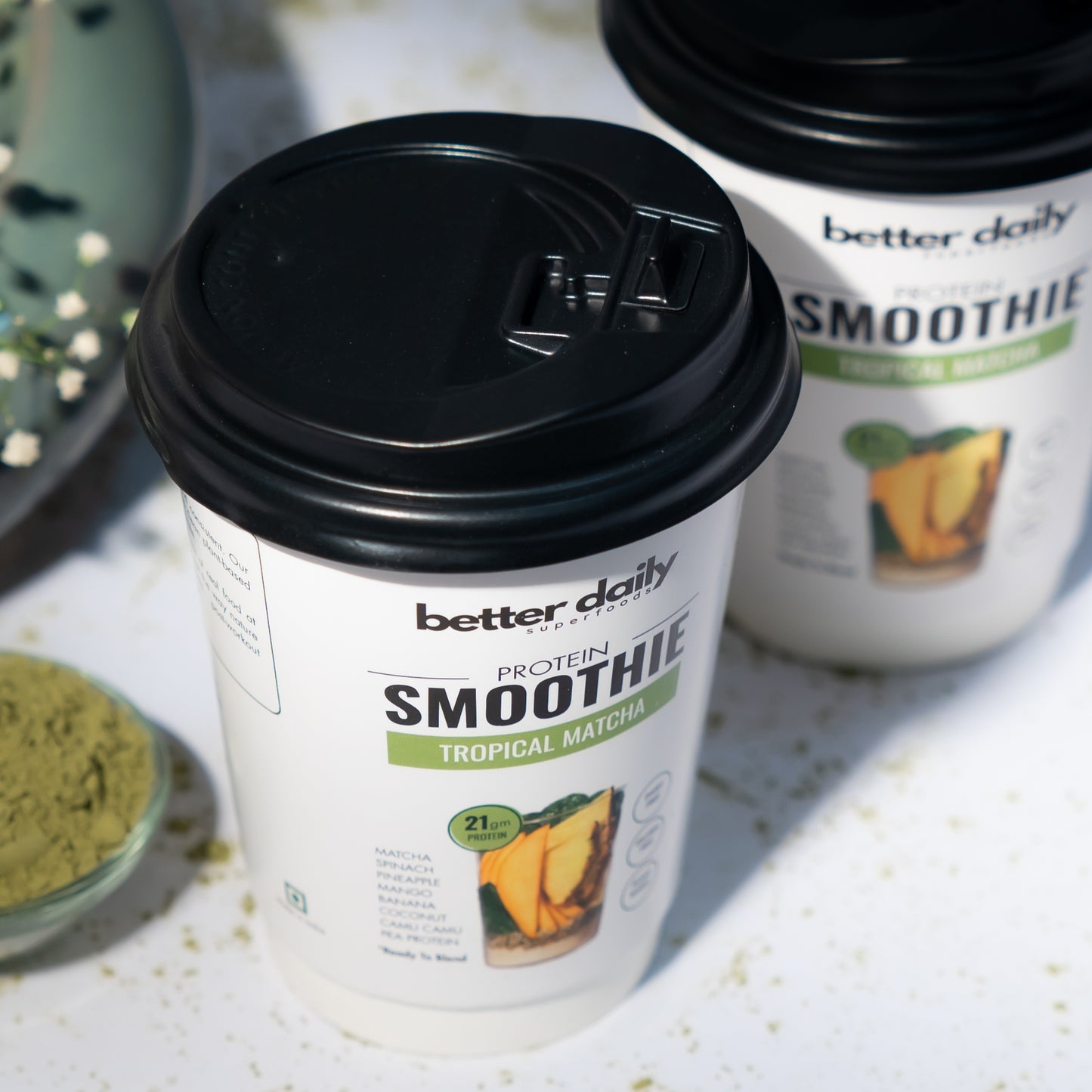 Tropical Matcha Protein Smoothie