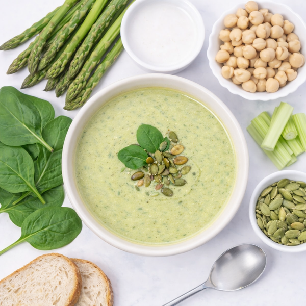 Asparagus & Spinach Protein Soup